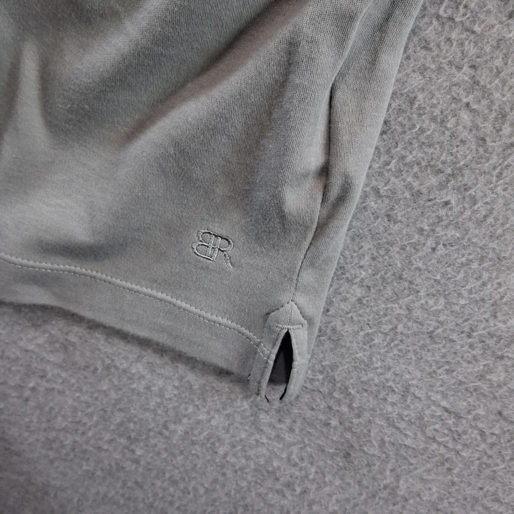 Banana Republic Luxe Touch Polo Mens Large Grey Long Sleeve Cotton 19160